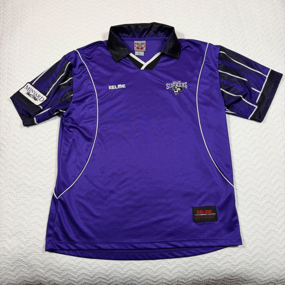 Vintage 90s Kelme Dallas Sidekicks Soccer Jersey Men's Medium Minyard‎ Sponsor